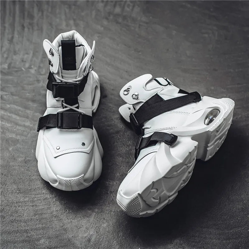 Men's Motorcycle Boots Autumn Winter Trendy All-match Leather Fashion Mans Shoes New High-tops Classic Simple Style Casual Boot