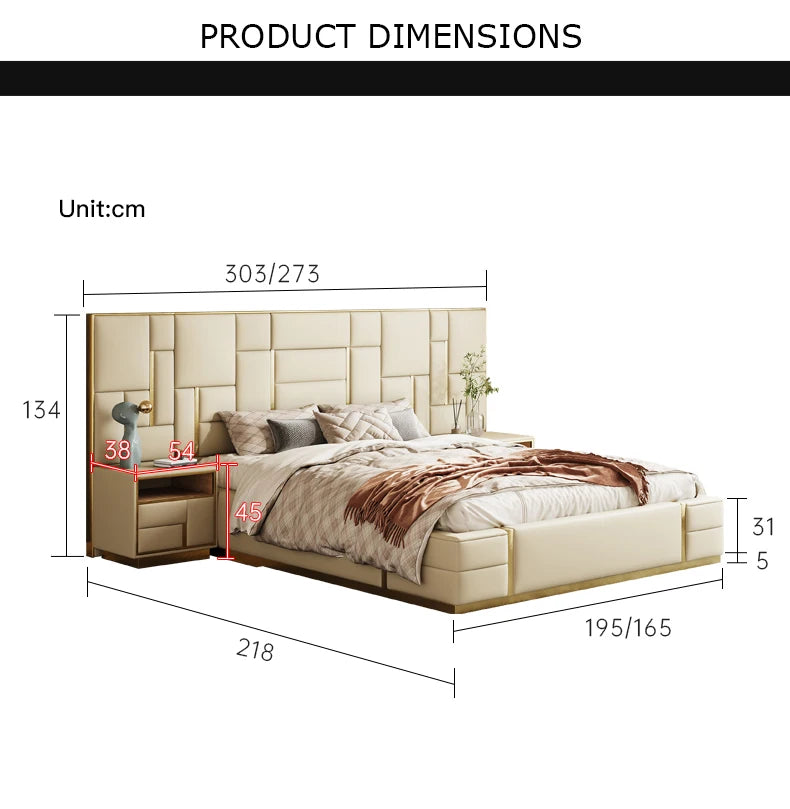 As a Bed King Size Luxury Bedroom Furniture Set Wooden Headboard And Nightstands Lit Deux Place With Double Bed Side Table