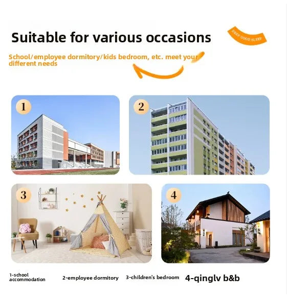 Family Parent-child Bed Space Capsule High and Low Bed Staff Bunk Bed Hotel Upper and Lower Wooden Beds