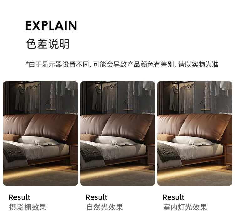 Soft Leather Luxury Double Bed Modern Adults Design Queen Loft Double Bed Bases Frames Camas De Dormitorio Bedroom Furniture