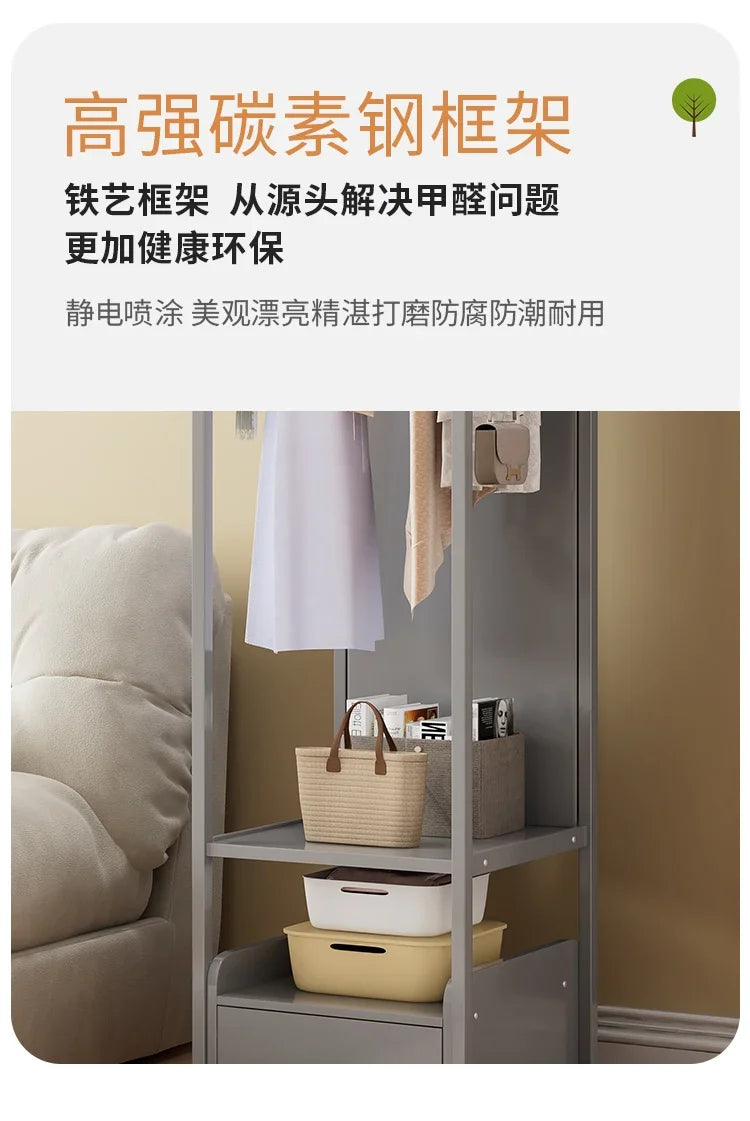 Mirror Cheap Coat Racks Dress Hanging Organizer Wall Standing Hotel Storage Coat Racks Indoor Perchero Entrance Hall Furniture