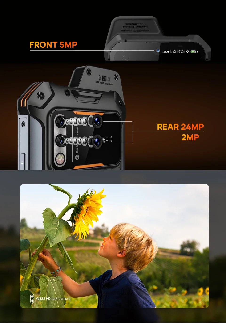 UNIWA W999 ATEX Rugged Waterproof Walkie Talkie 8GB+128GB 6.3 Inch FHD 5000mAh Smartphone Andriod 13 NFC Cell Phones Helio G99