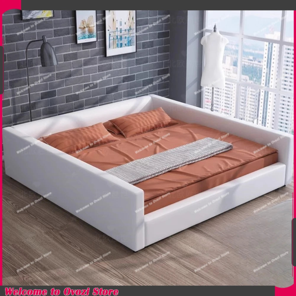 Fancy European Bed Frames Fence Modern Kids Lounge Bed King Sized Upholstery Luxury Muebles Para Dormitorio Home Decoration