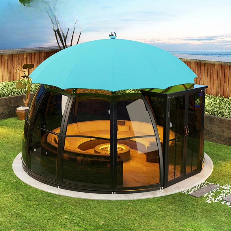 The product can be customized.Outdoor courtyard pavilion, round European style hotel, resort scenic villa,