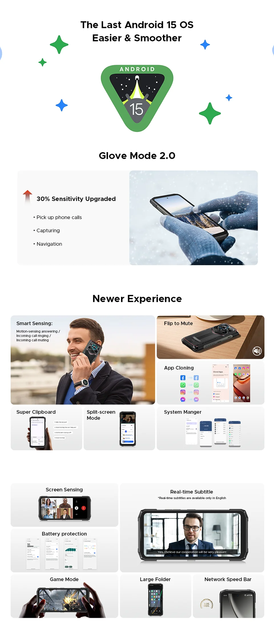 Global Version DOOGEE Blade20 Play 5G Rugged Phone 6.6” HD+ 90Hz 8GB 256GB 10300mAh Battery 50MP Camera Android 15 Mobile phone
