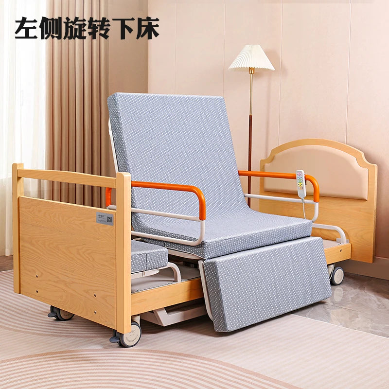 Electric rotating nursing bed Multifunctional back lift for paralyzed patients at home, suitable for remote control turning over
