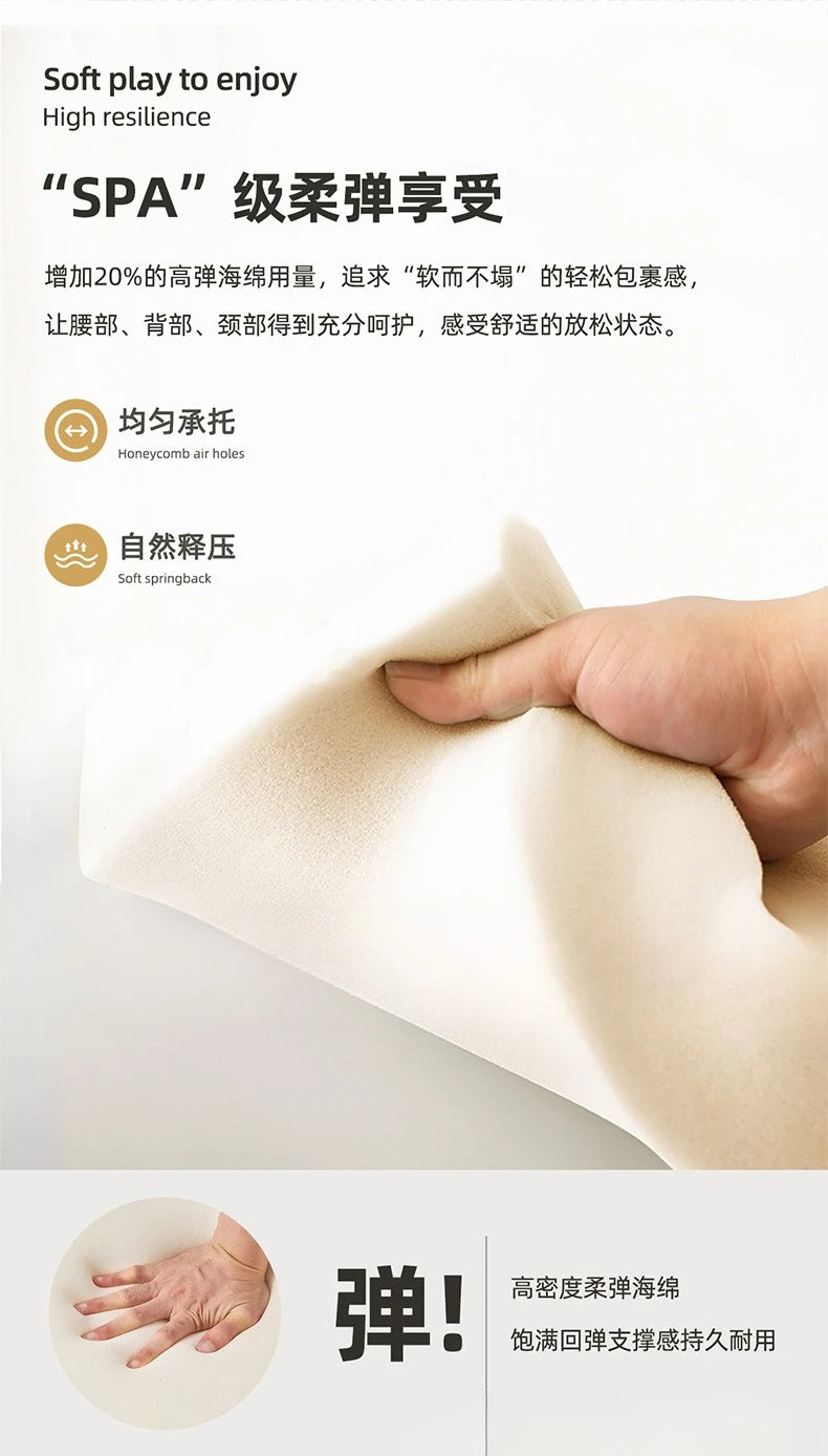 Cream Wind Tatami Floor To Ceiling Bed Master Bedroom Bed Light Luxury Fabric Logue Bed Minimalist Modern Luxury Bed 245cm Beds