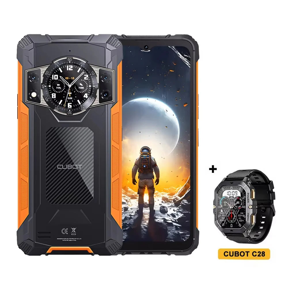 Cubot KingKong ACE 2 Ultra-thin Rugged Smartphone Android 14 16GB RAM(6GB+10GB),+128GB ROM 6.56" 90Hz Screen NFC Cell Phone