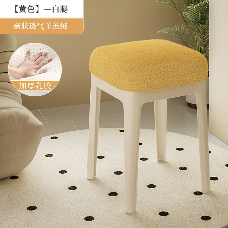 White Household Vanity Stools Small Items Luxury Living Room Ottoman Office Luxury Relaxing Sillones Modernos Home Furniture
