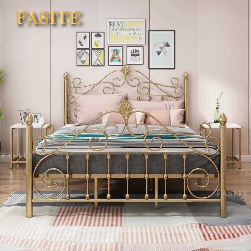 Wrought iron bed bedroom Nordic simple apartment home modern bed and breakfast