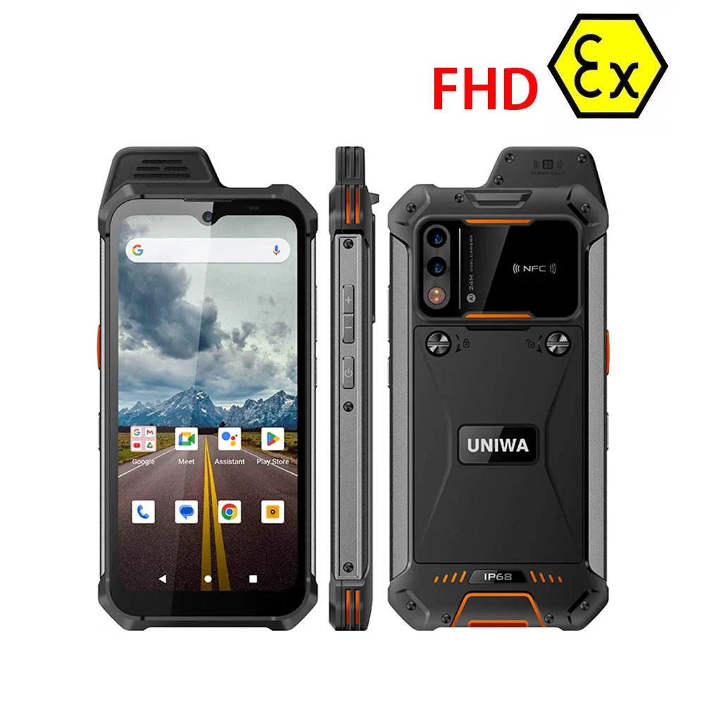UNIWA W999 ATEX Rugged Waterproof Walkie Talkie 8GB+128GB 6.3 Inch FHD 5000mAh Smartphone Andriod 13 NFC Cell Phones Helio G99