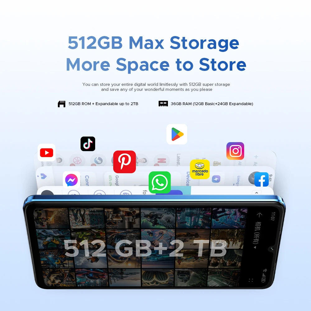 DOOGEE Note59 Pro+ 5G Smartphone Android 15 Global Version 6250mAh Battery 6.75'' 120Hz Display 12GB 512GB Mobile Phone NFC