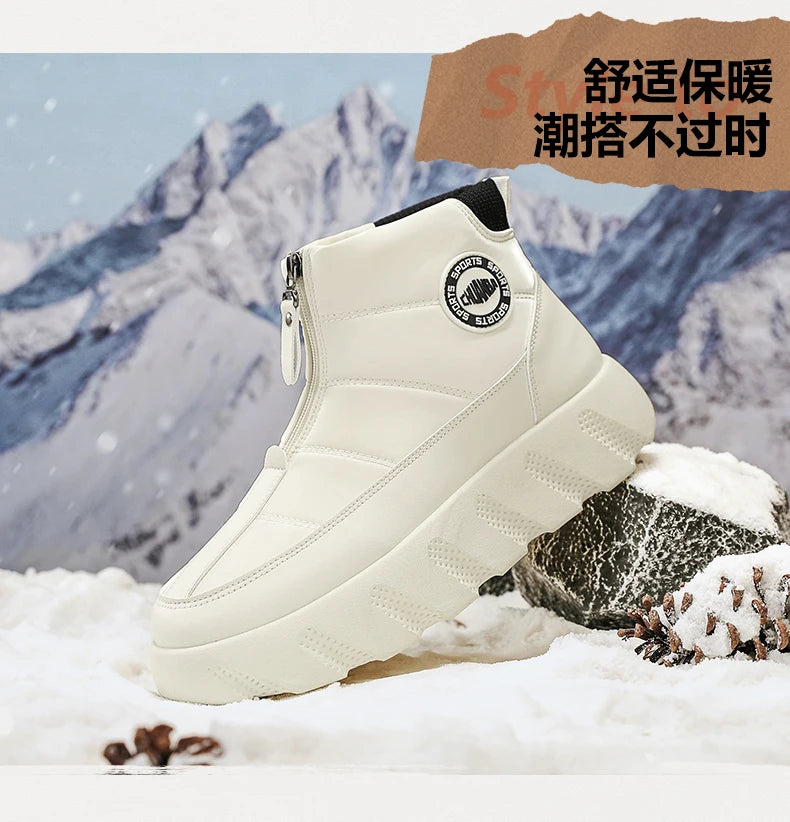 Ankle Boots Snow Thick Bottom Winter Boots for Men Men's Sneakers Non-Slip Soft and Comfortable Cotton Wear-resistant Fashion