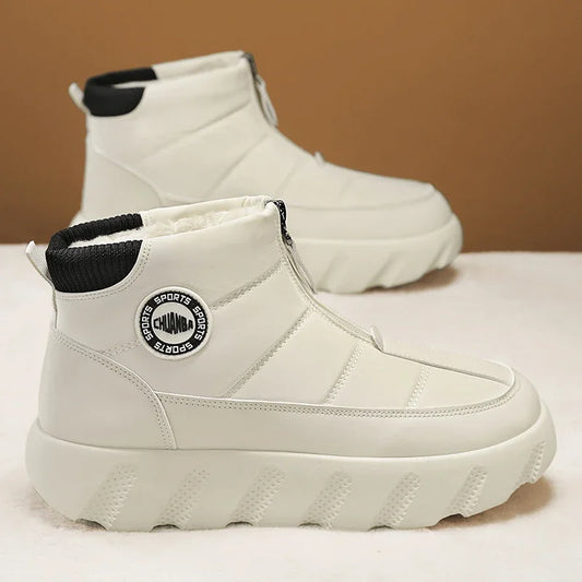 Ankle Boots Snow Thick Bottom Winter Boots for Men Men's Sneakers Non-Slip Soft and Comfortable Cotton Wear-resistant Fashion
