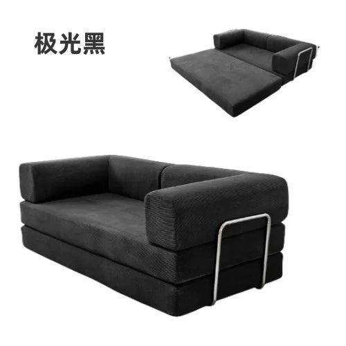 Elegant Italian Compressed Sofa Minimalist Retro Corduroy Sofa Bed Foldable Washable Customizable for Living Room