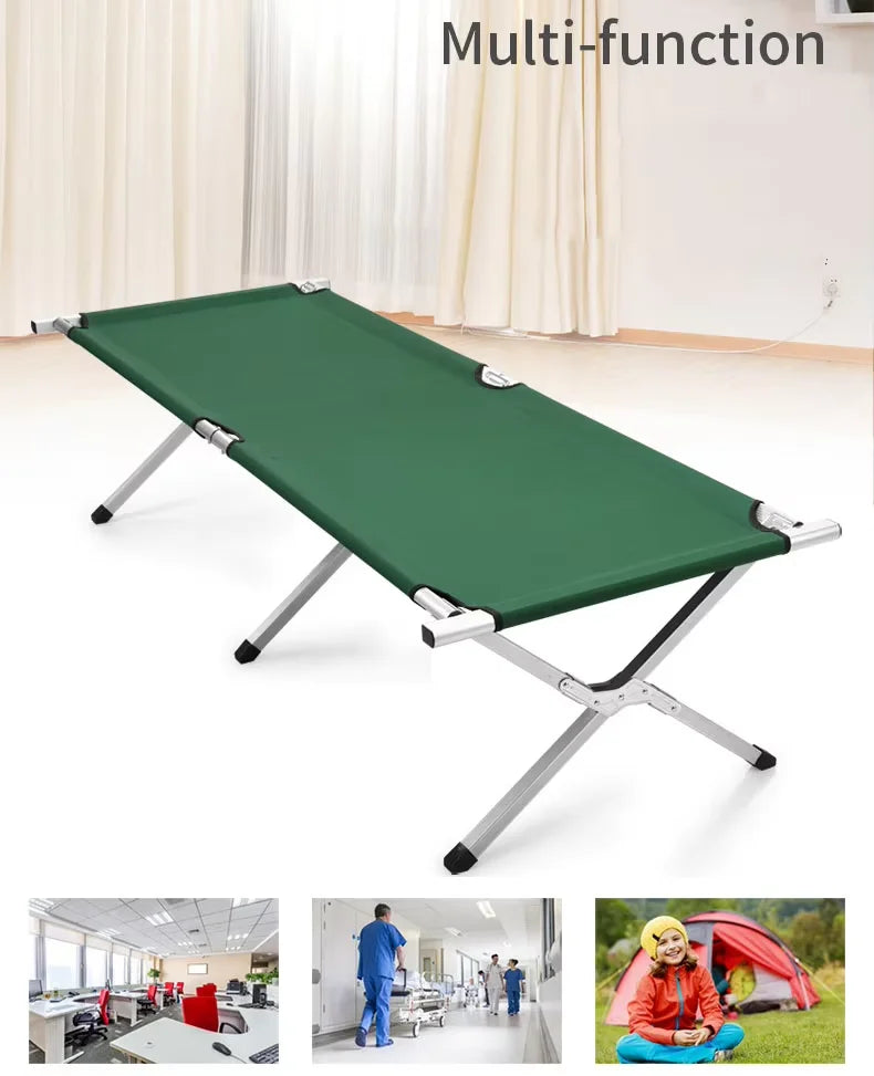 Custom  Ultra Lightweight Aluminum Alloy Folding Cot Outdoor Camping Marching Tactical Bed Ultra Wide and Comfortable