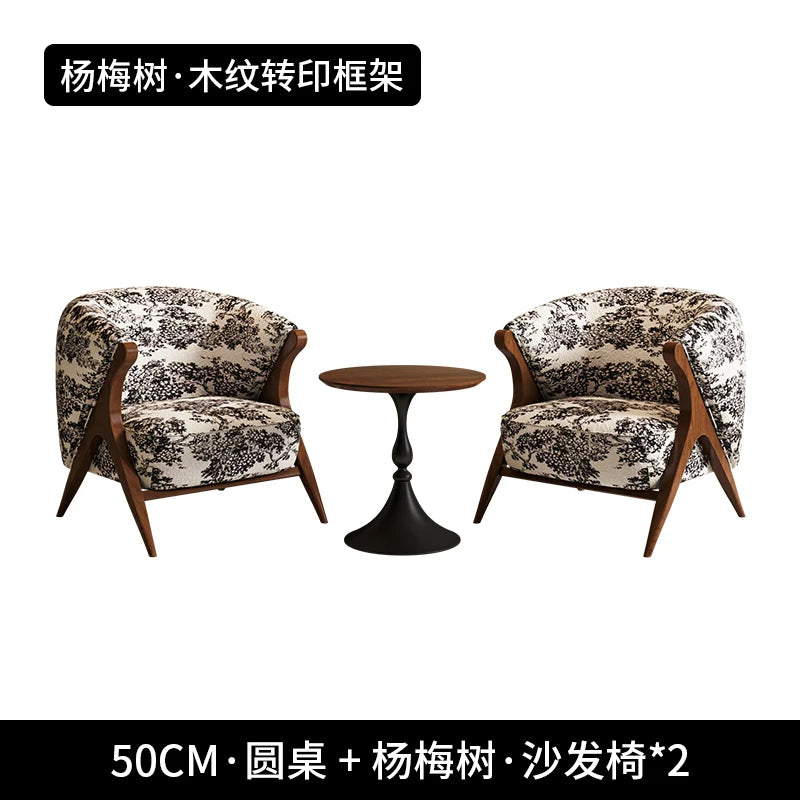 Reading Velvet Modern Chair Table Set Luxury Italian Design Hotel Armchair Bedroom Balcony Accent Sillas Nordic Furniture