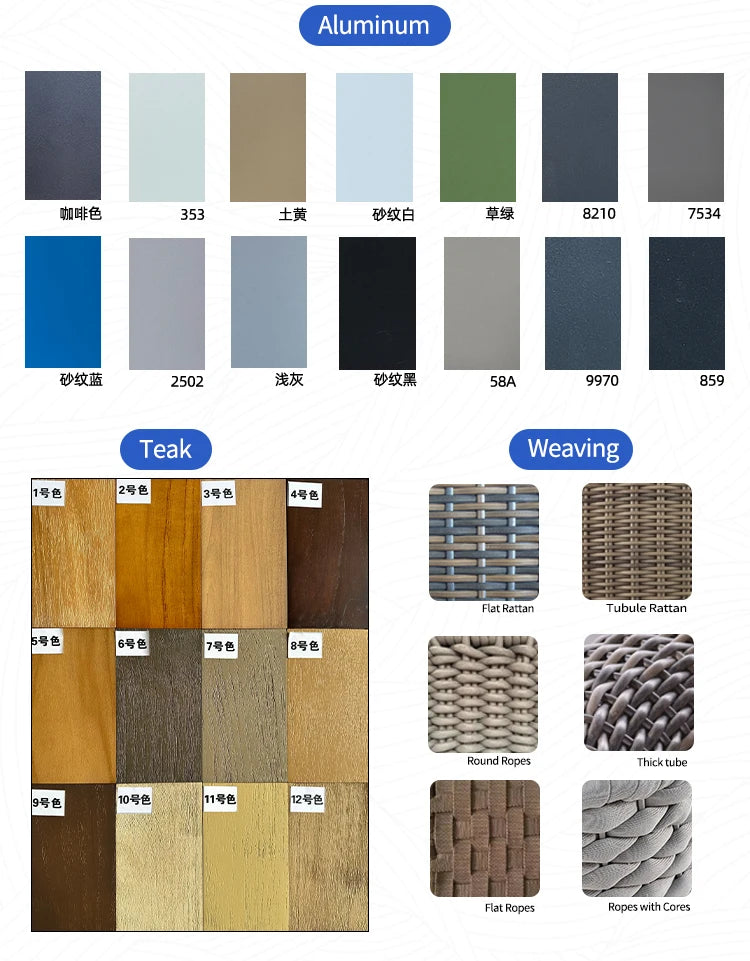 Luxury Modern Waterproof Fabric Design Aluminum Outdoor Sofa Set Garden Couch Hotel Project Patio Furniture