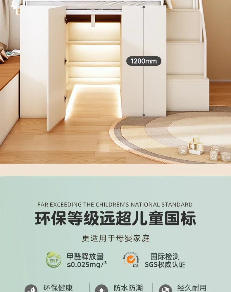 Multi-functional combination closet integrated bed