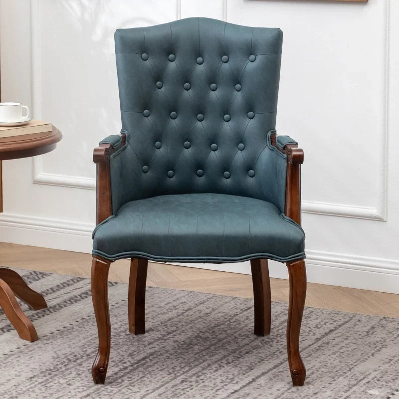 European Retro Single Leisure Armchair, Hotel Cafe Negotiation Tiger Chair,American Solid Wood Study Chair