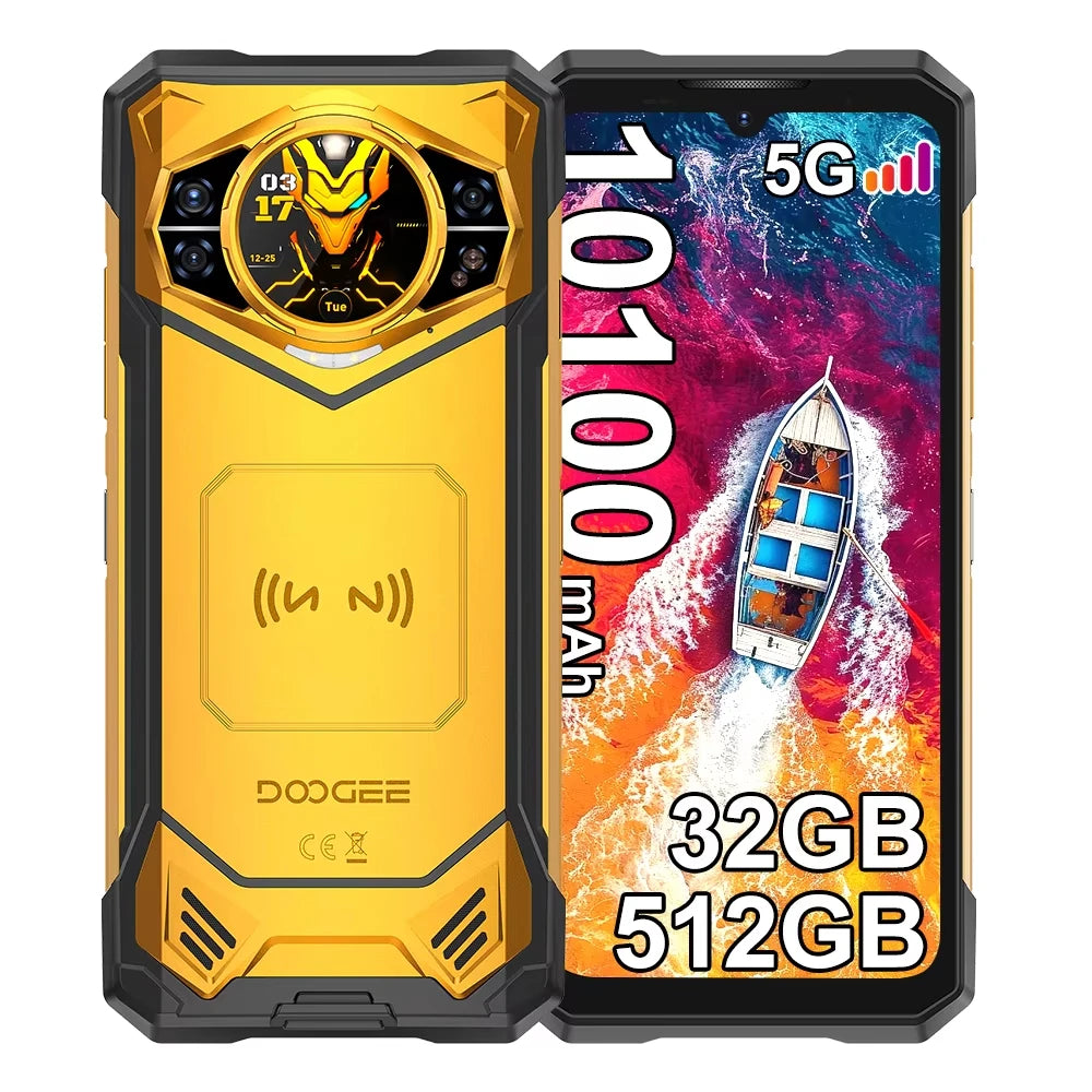 DOOGEE S200 X 32GB(12+20) 512GB 5G Smartphone MTK 7050 10100mAh 33W Mobile Phone 100MP 6.72” FHD+120Hz Cellphone
