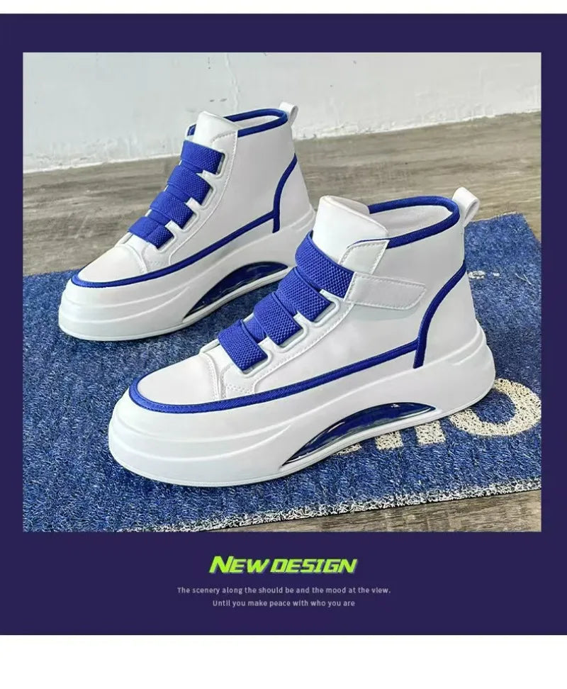 High Top Men's Shoes 2025 Spring Autumn Brand White Casual Sneaker Platform Luxury Designer Men Ankle Boots zapatos para hombre