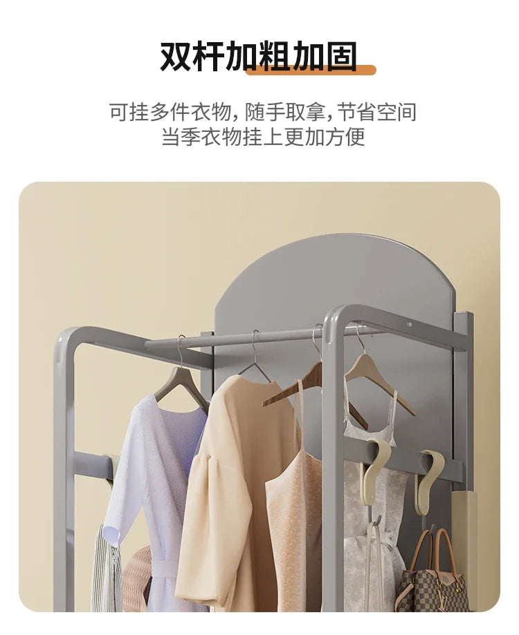 Mirror Cheap Coat Racks Dress Hanging Organizer Wall Standing Hotel Storage Coat Racks Indoor Perchero Entrance Hall Furniture