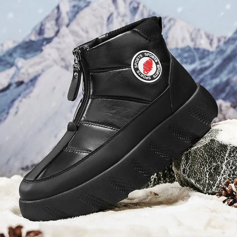 Ankle Boots Snow Thick Bottom Winter Boots for Men Men's Sneakers Non-Slip Soft and Comfortable Cotton Wear-resistant Fashion