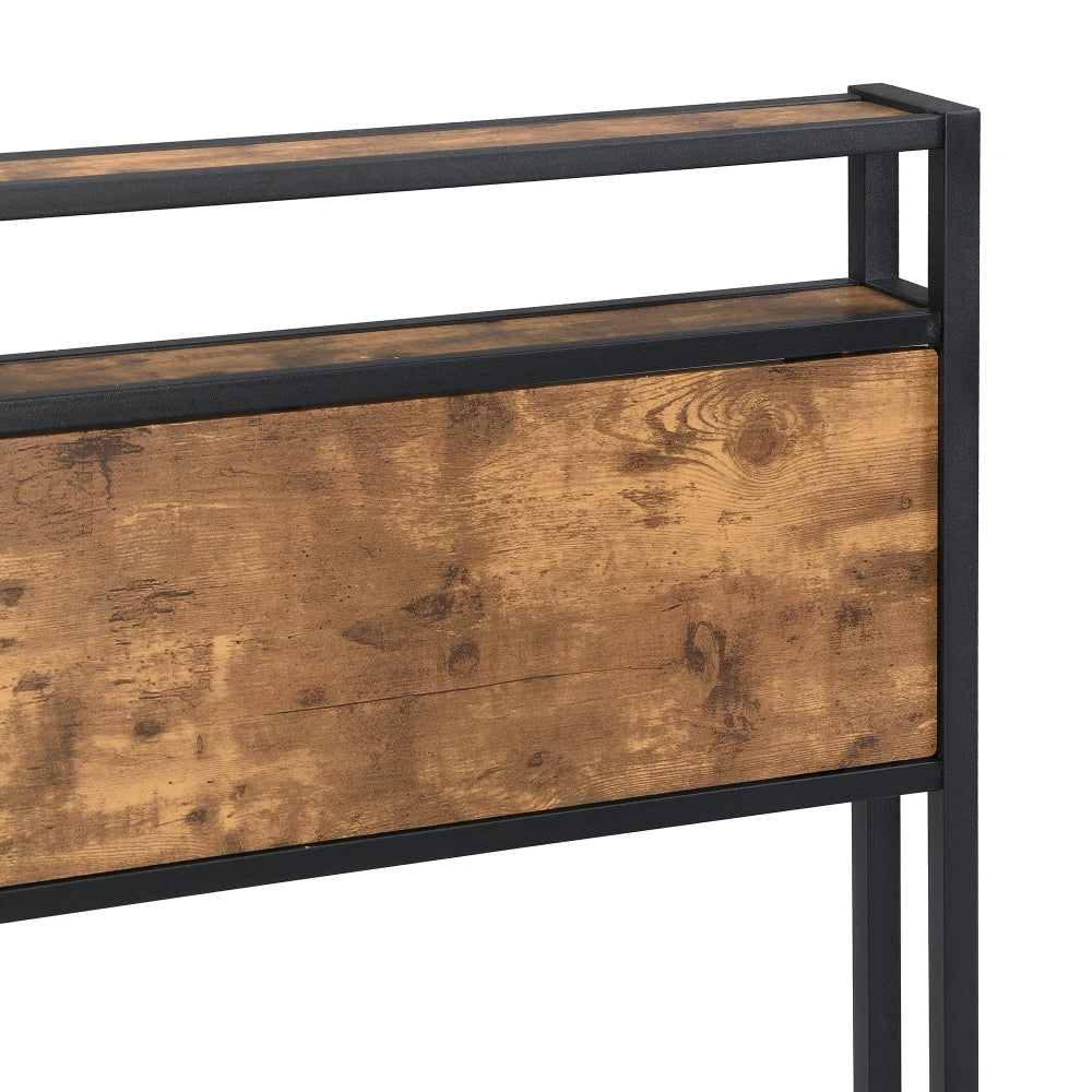 Metal Bed Frame, Wooden Headboard, USB Ports, No Box Spring, Under Bed Storage, Easy Assembly  Bed Frame Furniture Bedroom