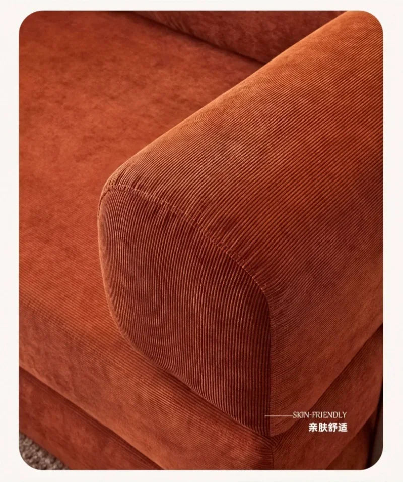 Elegant Italian Compressed Sofa Minimalist Retro Corduroy Sofa Bed Foldable Washable Customizable for Living Room