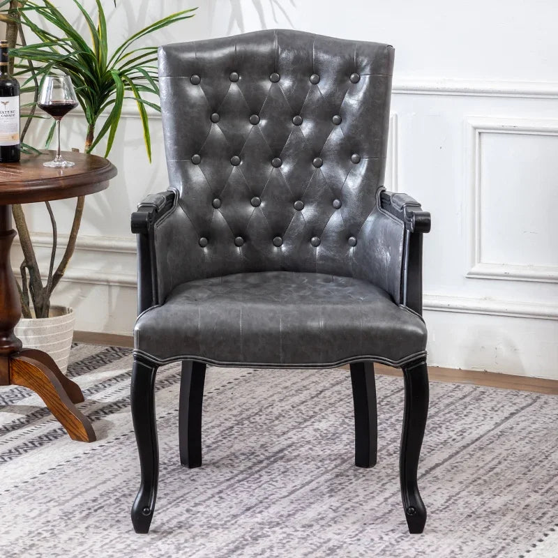 European Retro Single Leisure Armchair, Hotel Cafe Negotiation Tiger Chair,American Solid Wood Study Chair