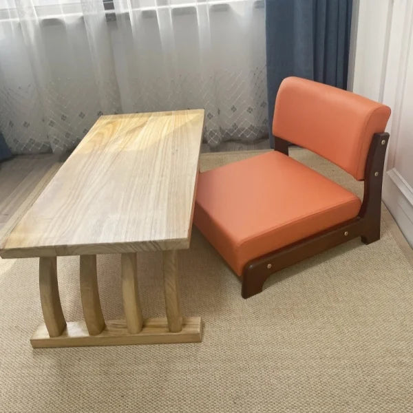 Damedai  Japanese Floor Chair Wood Tatami Zaisu Legless Chair Back Support Great for Reading Meditating Living Room Balcony