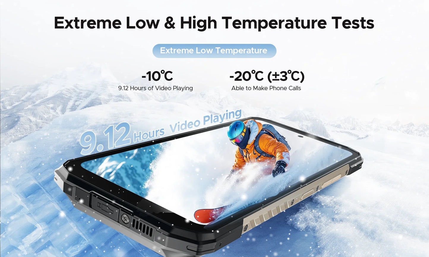 NEW DOOGEE Blade 20 Turbo 5G Rugged Phone 6.6″ Dimensity 7050 8GB+256GB Mobile Phone 10300mAh 50MP 90Hz Android15 Smartphone