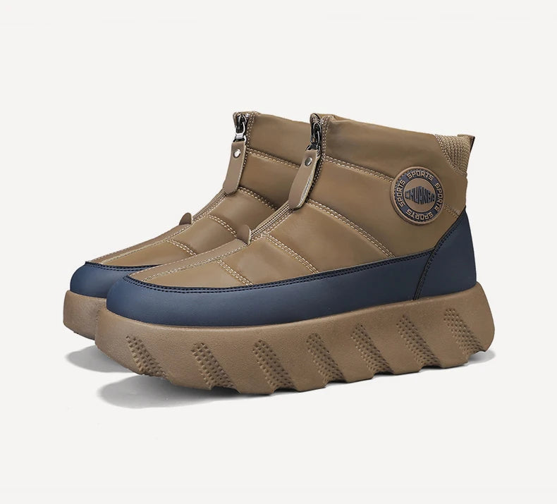 Ankle Boots Snow Thick Bottom Winter Boots for Men Men's Sneakers Non-Slip Soft and Comfortable Cotton Wear-resistant Fashion