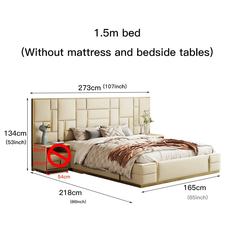 As a Bed King Size Luxury Bedroom Furniture Set Wooden Headboard And Nightstands Lit Deux Place With Double Bed Side Table
