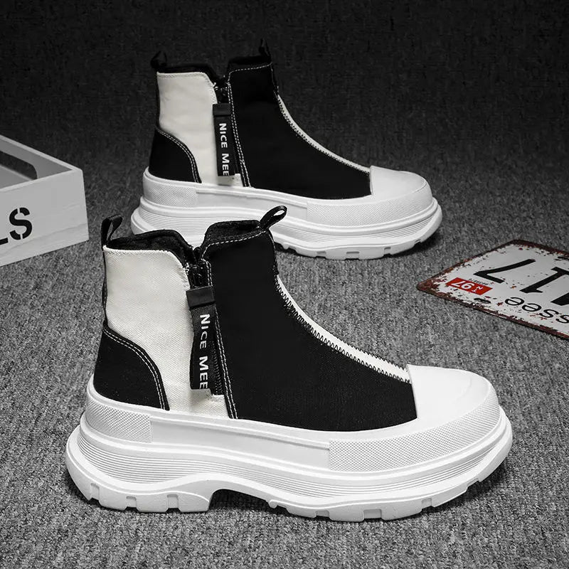 Man Sports Shoes Spring Autumn Canvas Sneaker Boots for Men Platform Footwear Original Deals High Quality Low Price Offers Offer