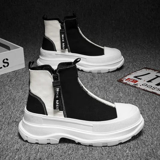 Man Sports Shoes Spring Autumn Canvas Sneaker Boots for Men Platform Footwear Original Deals High Quality Low Price Offers Offer
