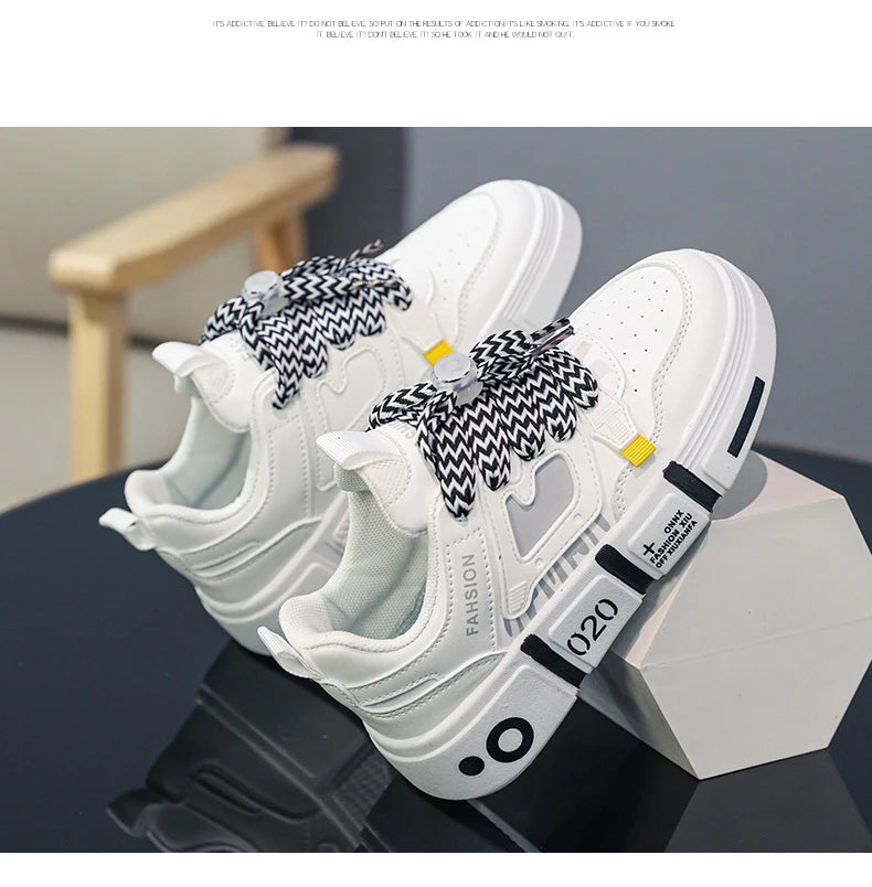 New family shoes Children's shoes Small white shoes Student shoes Children's shoes sports shoes boys casual board shoes