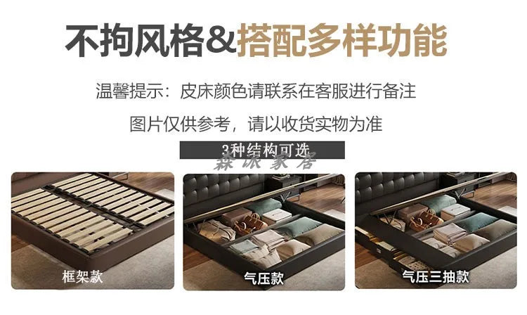Aesthetic Luxury Unique Bed Queen Elastic Bedroom Double Bed Sleeping 180x200 Camas De Matrimonio Dormitorio Home Decoration