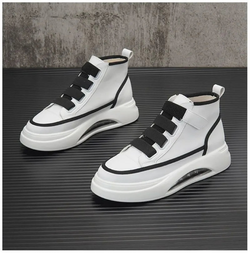 High Top Men's Shoes 2025 Spring Autumn Brand White Casual Sneaker Platform Luxury Designer Men Ankle Boots zapatos para hombre