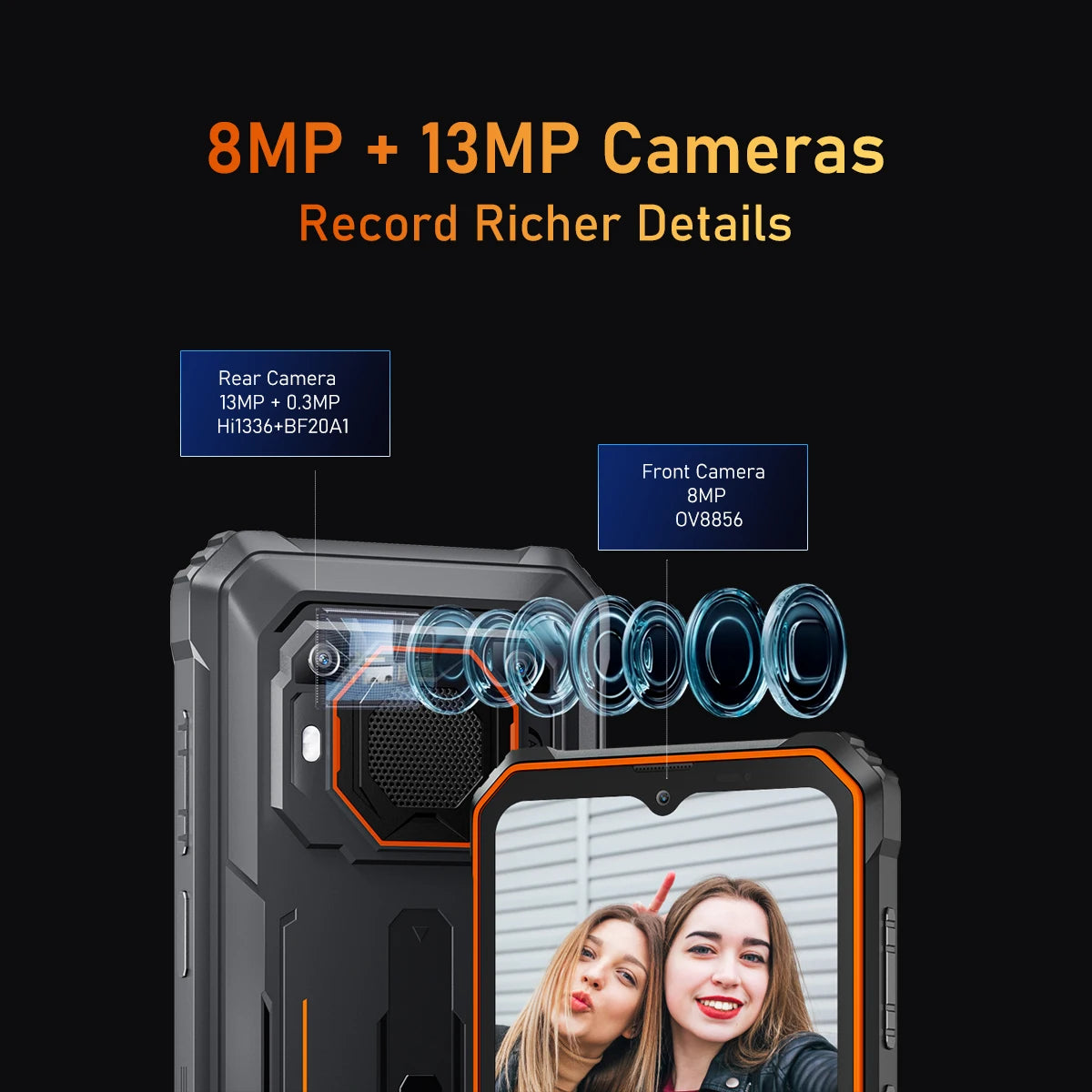 Blackview BV6200 Pro Rugged Phone Android 13 6.56'' Helio P35, 6GB+128GB Smartphone 13000mAh With 18W Fast Charge NFC Cell Phone