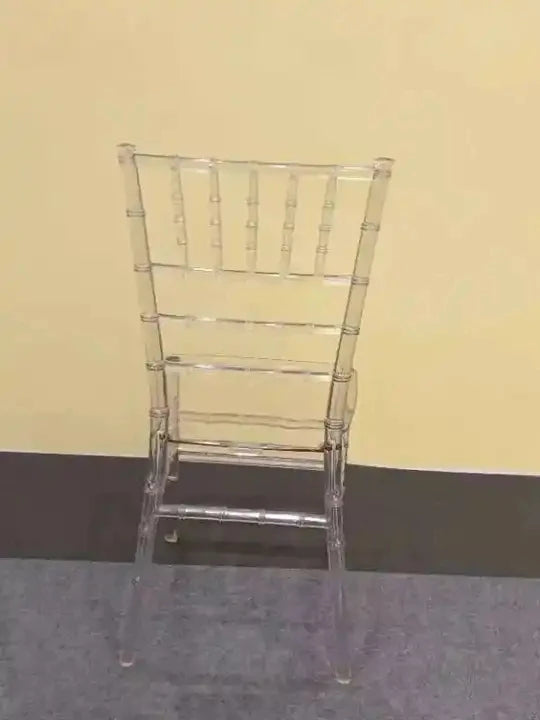 100pcs）Modern Restaurant Wedding Party Chairs plastic Stackable Hotel Gold Chiavari Chairs 1149