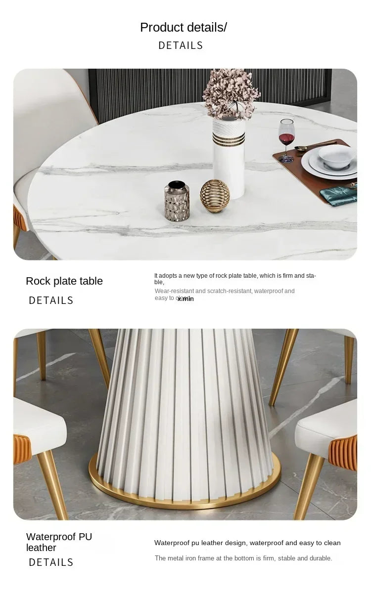 Small Apartmen Dining Table Round Center Nordic White Coffee Tables Chairs Organizer Muebles Living Room Furniture