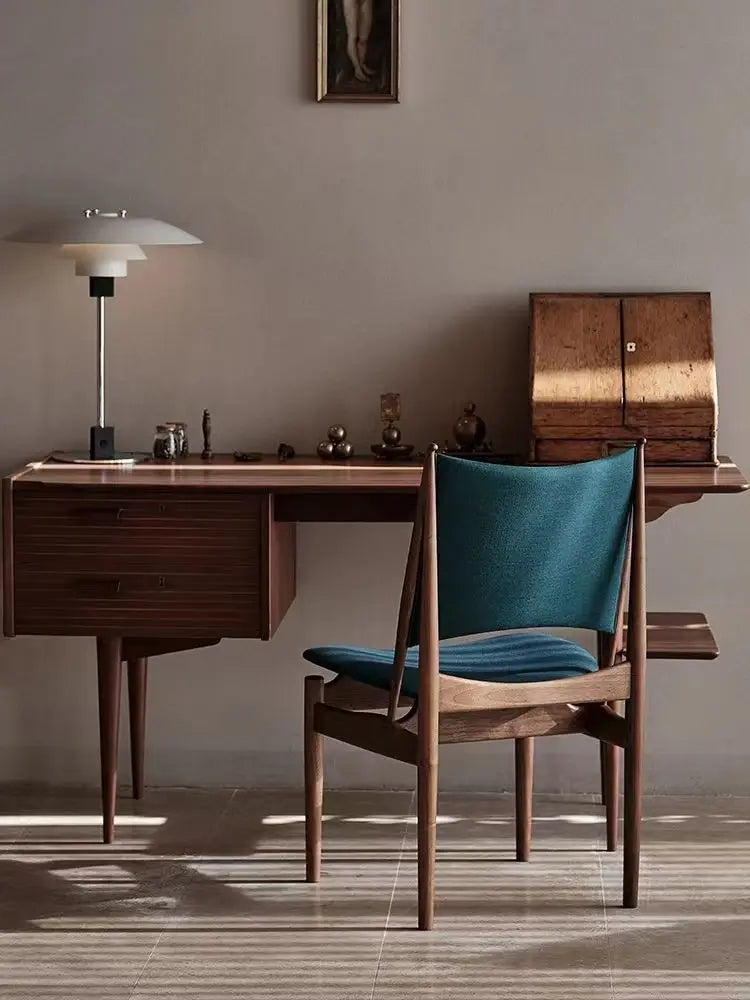 Solid Wood Dining Chair - Nordic Retro Danish Design, Wabi-Sabi Style for Hotel & Restaurant