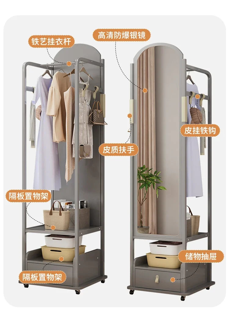Mirror Cheap Coat Racks Dress Hanging Organizer Wall Standing Hotel Storage Coat Racks Indoor Perchero Entrance Hall Furniture