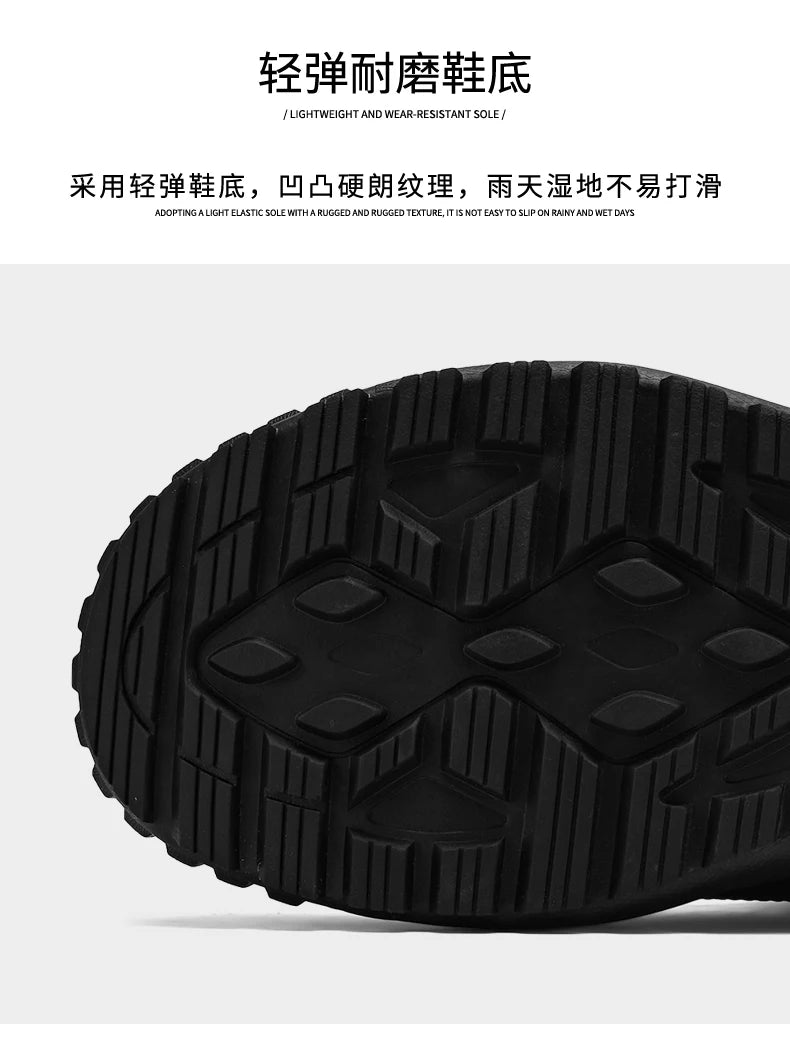 Trendy All-match Men's Snow Boot Men's Warm Low Top Anti-slip Wear-resistant Comfortable Thick Plush Boots for Men Cotton Shoe