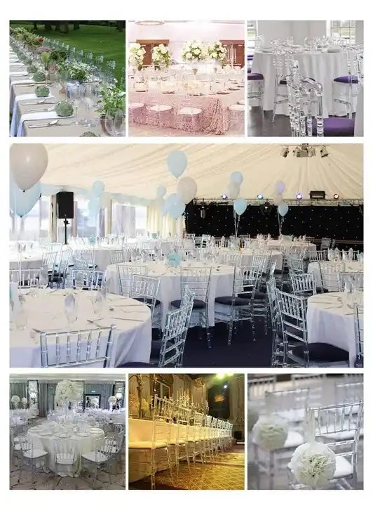 100pcs）Modern Restaurant Wedding Party Chairs plastic Stackable Hotel Gold Chiavari Chairs 1149