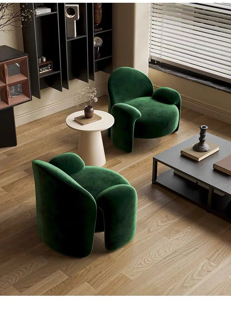 Italian Velvet Adults Chair Yellow Trending Accent Balcony Comfy Hotel Chair Makeup Single Design Penteadeira Home Furniture