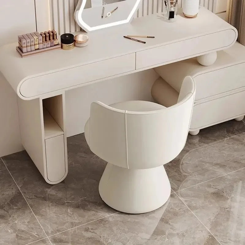 Chaise Lounge Italian Light Luxury Dressing Stool Rotatable Simple Dining Chair Home Bedroom Hotel Nordic Single Sofa Chairs