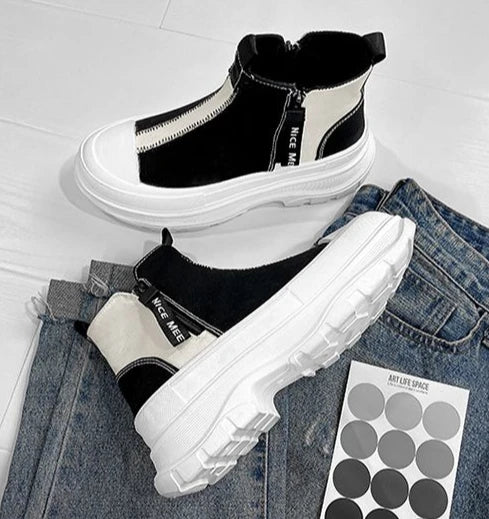 Man Sports Shoes Spring Autumn Canvas Sneaker Boots for Men Platform Footwear Original Deals High Quality Low Price Offers Offer